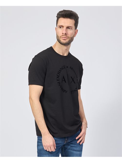 T-shirt nera Armani Exchange in cotone con logo ARMANI EXCHANGE | 8NZTCD-Z8H4Z1200